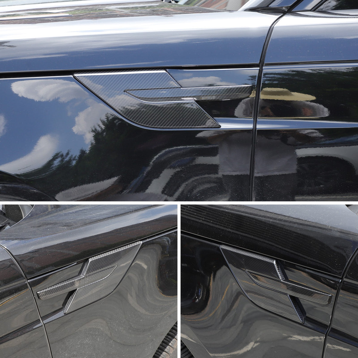 Real Carbon Fiber Hood Side Trim Cover Set for LR Range Rover Sport L461 2023+ 21