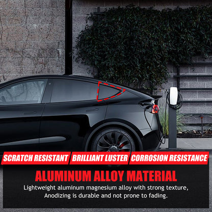 Honeycomb Exterior Rear Quarter Door Window Pillar Trim For Tesla Model Y 17