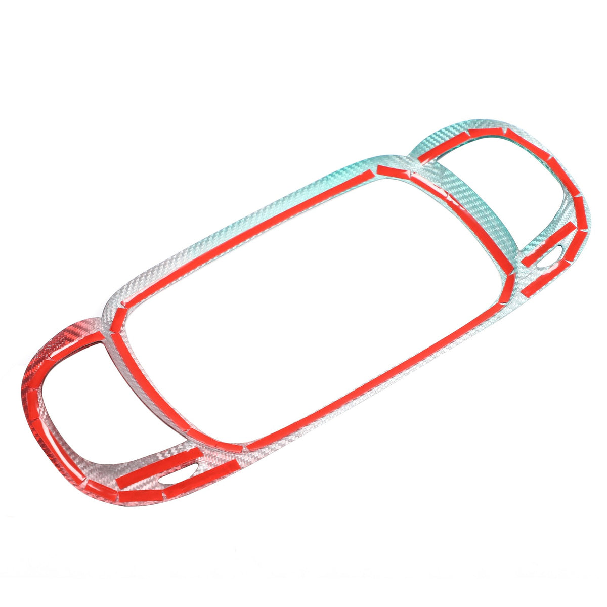 Tri-Color Real Carbon Fiber Dashboard Air Vent Trim For Fiat 500 312 2016+ 14