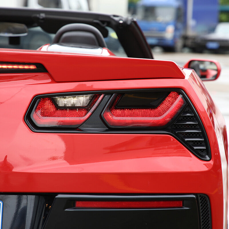10 Pairs Smoked Covers For 14-19 Corvette C7 Rear Tail Light Blackout Molded Kit 5