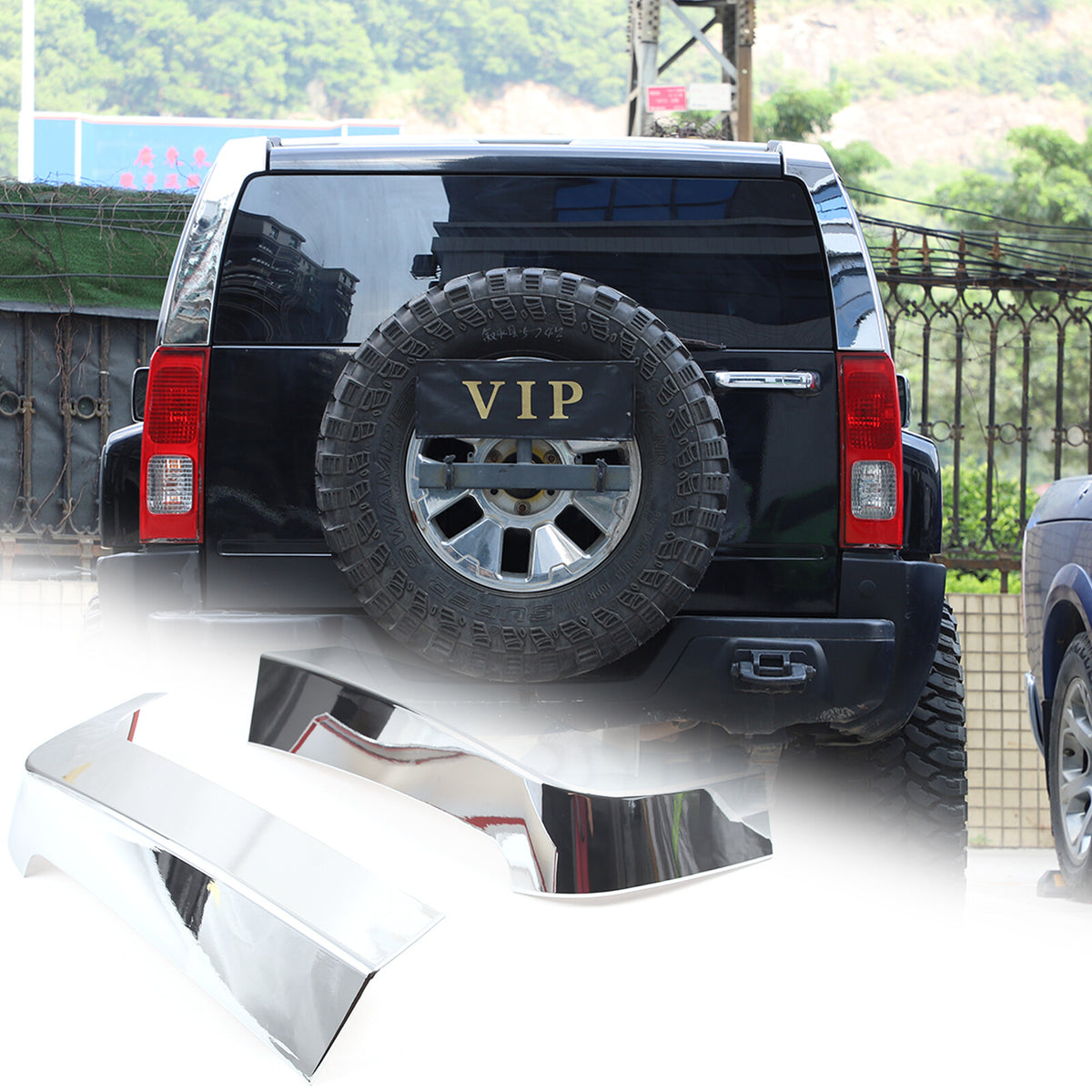 Chrome Silver Window D Pillar Trim Strip Cover For Hummer H3 2005-09 7