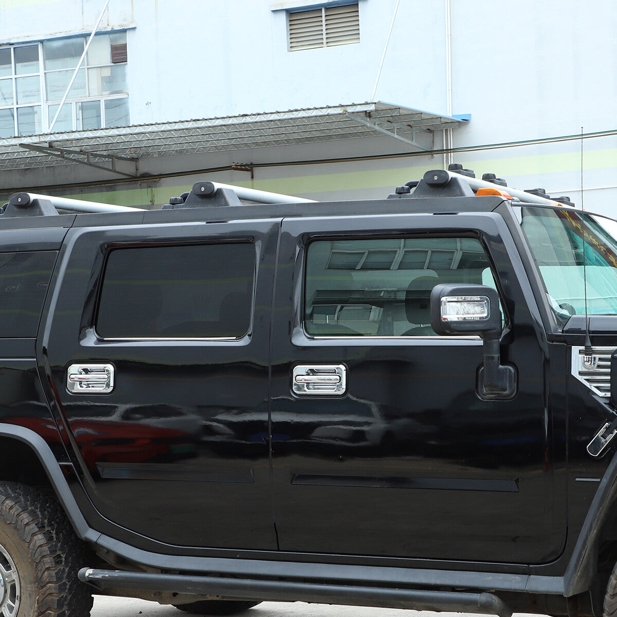 Chrome Steel Exterior Rocker Panel Trim Hood Deck Vent Set For Hummer H2 03-09 52