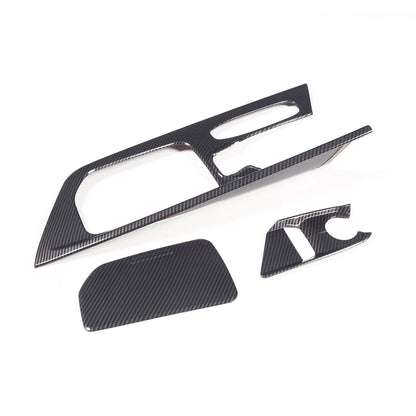 Carbon Fiber Style Center Console Panel Trim Cover Set Kit For Corvette C8 20+ 11
