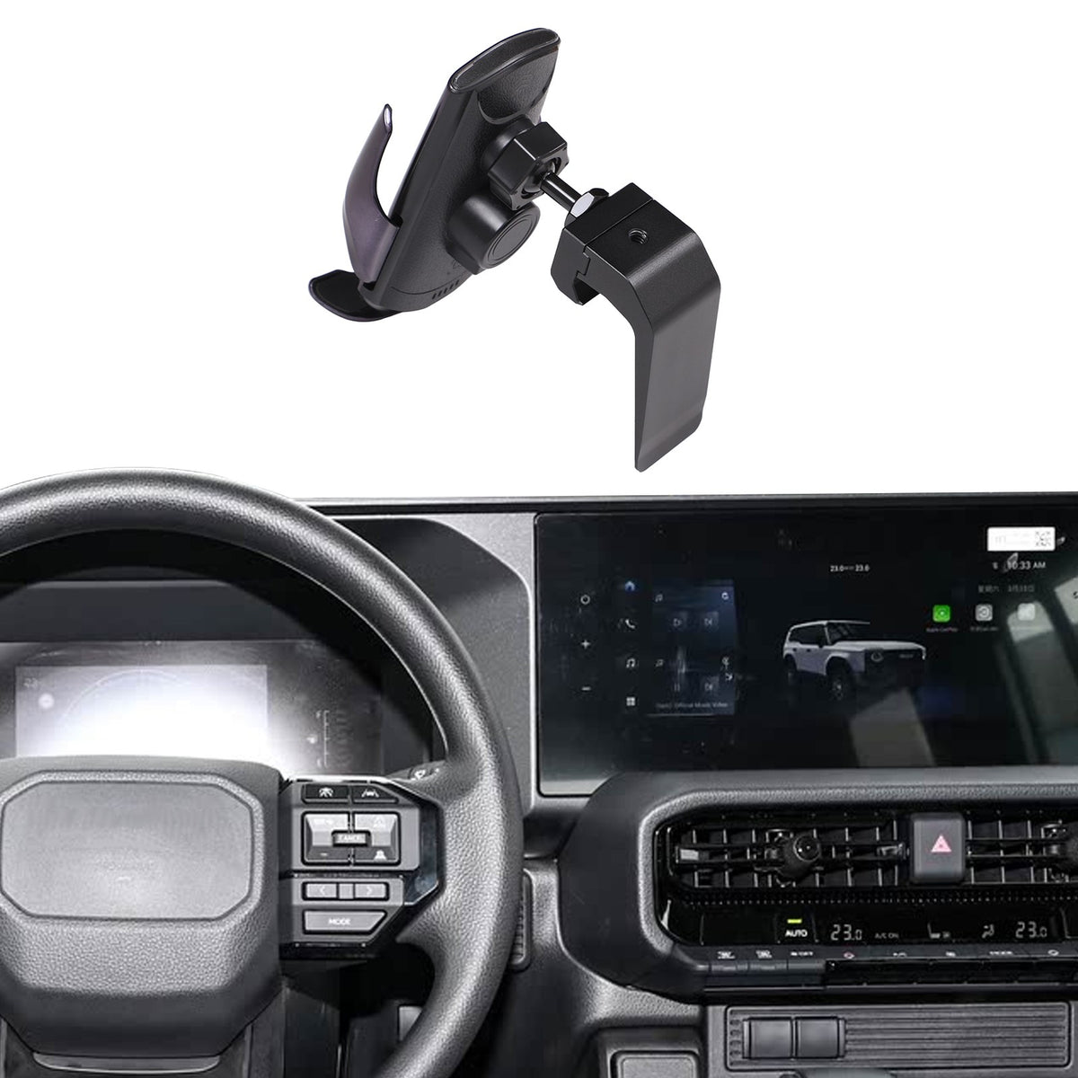 Wireless Navigation Screen Phone Mount Holder For Toyota LC250 Prado 2024+ 11