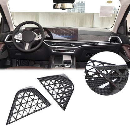 Real Carbon Fiber Dashboard Vent Trim Frame For BMW X5 G05 X6 G06 X7 G07 2023+ 20