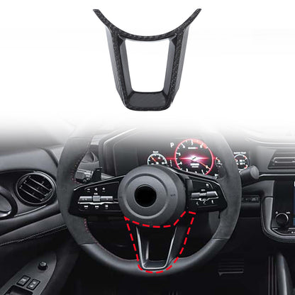 Real Carbon Fiber Steering Wheel U Type Cover Trim For Nissan Z RZ34 400Z 2023+ 1