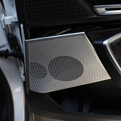 Silver Steel Front& Rear Door & Audio Speaker Tweeter Mesh Cover For BMW X1 23+ 3