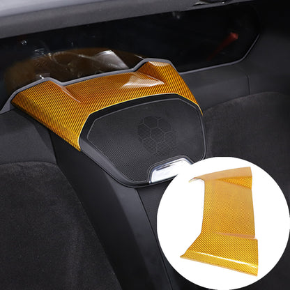 Yellow Carbon Fiber Rear Speaker Top Upper Cover Trim For Corvette C8 Coupe 2026 5