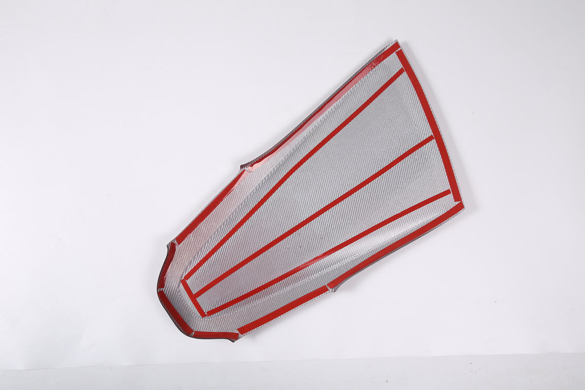 Red Carbon Fiber Dashboard Instrument Upper Panel Cover for Corvette C8 2020-25 15