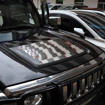 9PCS Steel Hood Engine Air Vent Outlet Cover Trim Fit For Hummer H3 2005-2009 4