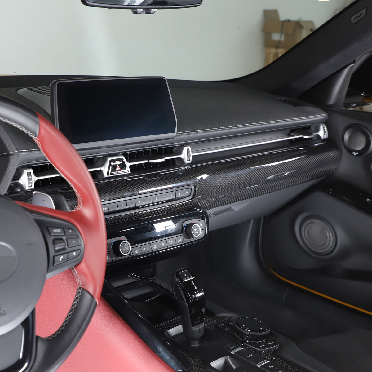 Real Carbon Fiber Center Dashboard Panel Trim For Toyota Supra A90 19-24 US 15