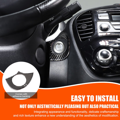Soft Carbon Fiber Interior Center Console trim Sticker For Nissan Juke 2011-2019 239