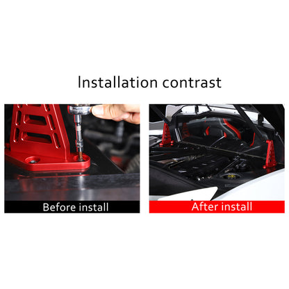 Aluminum Alloy Exterior Hood Engine License Plate Trim For Corvette C8 2020+ US - Variants 11-15 68