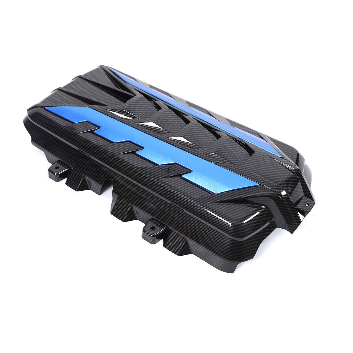 Carbon Fiber Engine Bay Panel Cover Trim in Edge Blue For Corvette C8 2020-26 20