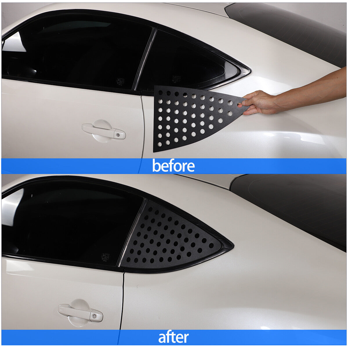 Back Triangular Window Glass Plate Cover Trim for Toyota 86/Subaru BRZ 2012-20 6