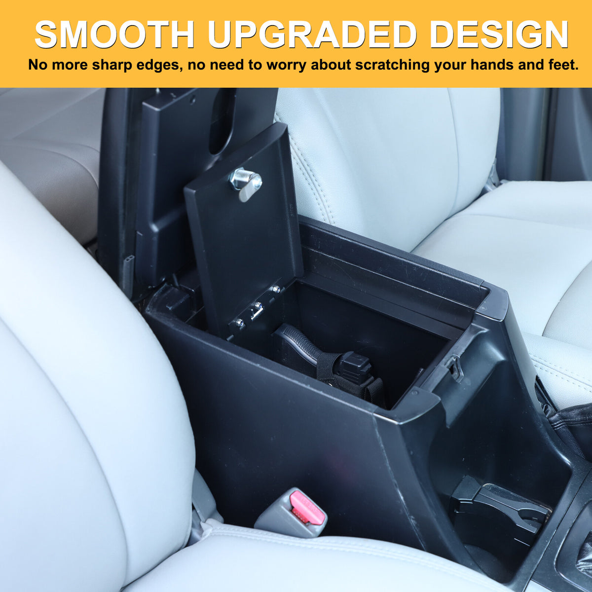 Locking Center Armrest Vault Safe Storage Box For Toyota Prado FJ120 03-09 15