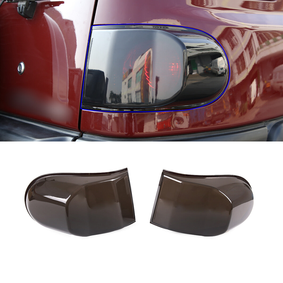 Smoked Black Tail Light Lamp Cover Guard Trim For Toyota FJ Cruiser 07-21 5