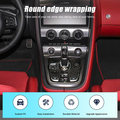 Real Carbon Fiber Center Gear Trim For Jaguar F‑TYPE Convertible X152 2013+ 10