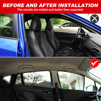 Full Car Window Screen Sun Shade Mesh Cover Windshield for Subaru Crosstrek 24+ 21