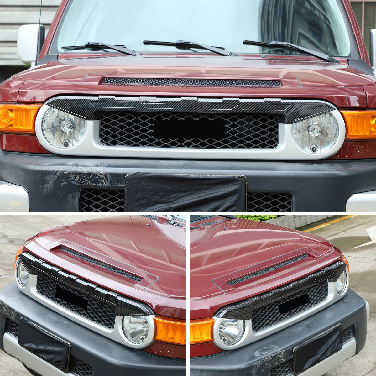 Front Grille Headlight Upper Molding Trim For Toyota FJ Cruiser 2007-2021 19