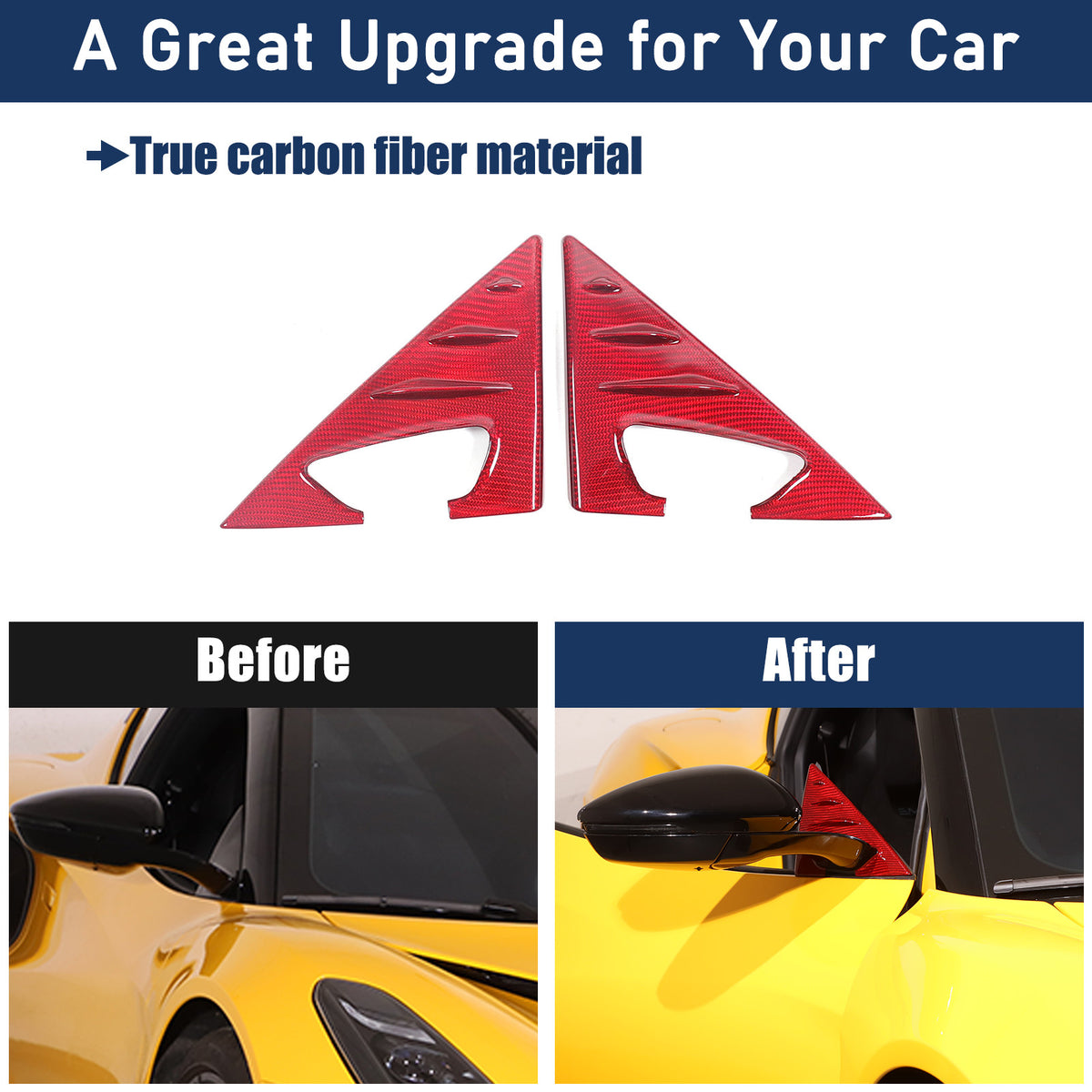 Red Real Carbon Fiber Interior Exterior Conosle Trim Cover For Lotus EMIRA 21-25 181