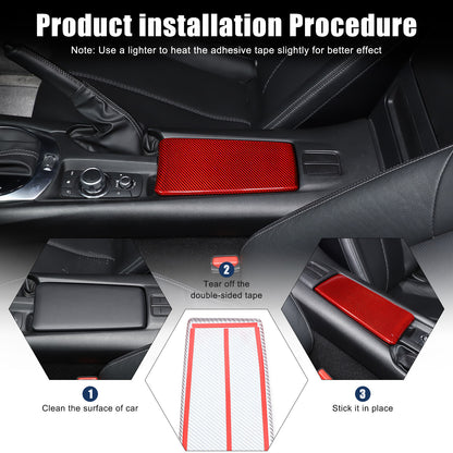 Real Carbon Fiber Center Console Armrest Box Cover Trim For Mazda MX-5 Miata 16+ 21
