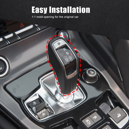 Real Carbon Fiber Center Gear Shift Knob Cover Trim For Jaguar F-TYPE X152 2013+ 4