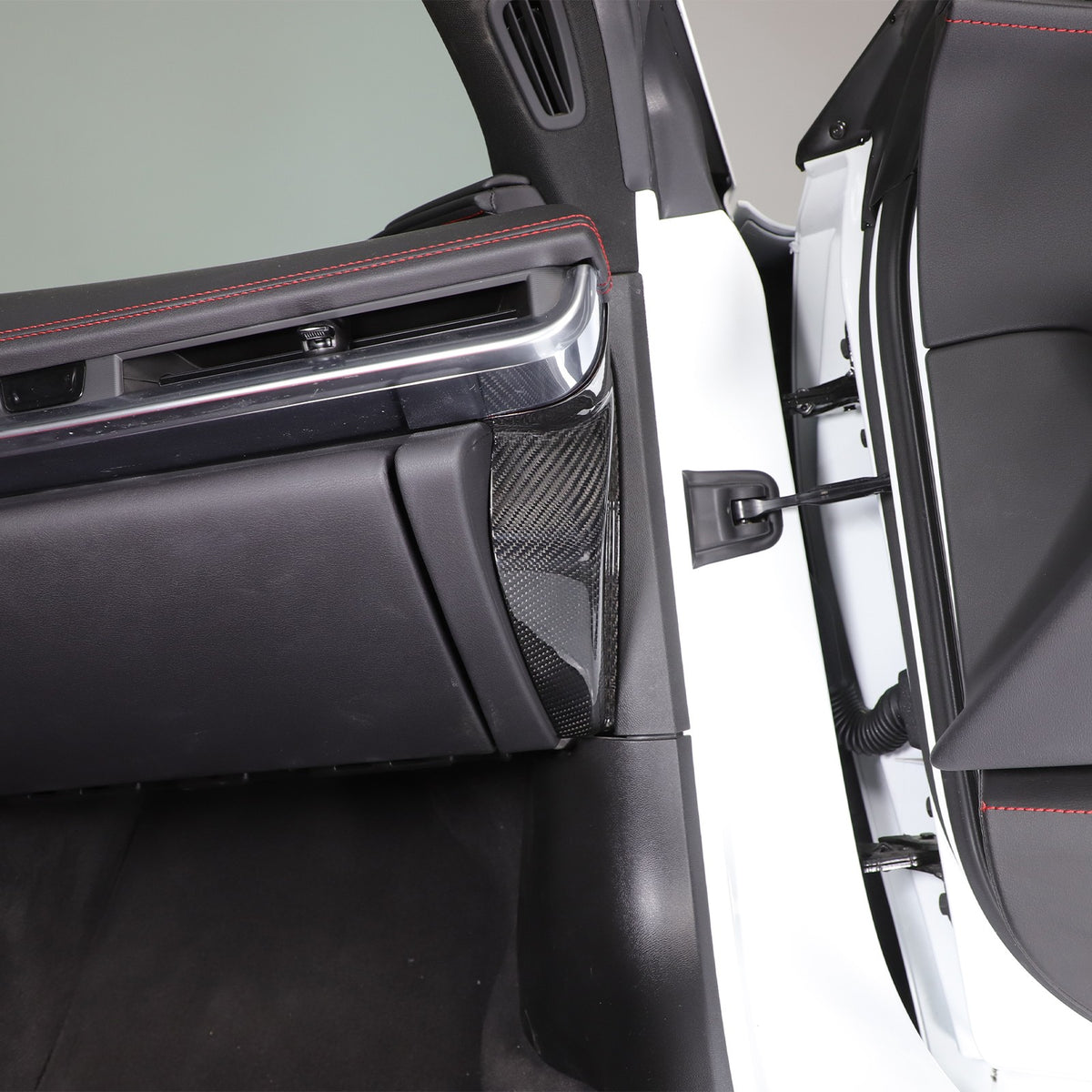Real Carbon Fiber Interior Door Pillar Trim Cover For Corvette C8 2020+ 13