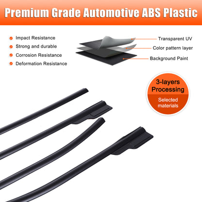 Black Car Window Bottom Strip Cover Trim For Ford Ranger 2015-2021 16