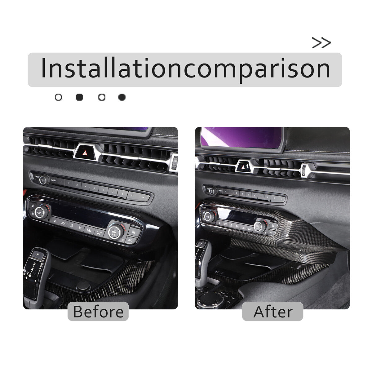 Dry Carbon Fiber Center Console Panel Trim Cover For Toyota Supra A90 2019-2024 13