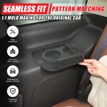 Aluminum Alloy Right Side Rear Cup Holder Trim For Cadillac Escalade 2007-2014 5