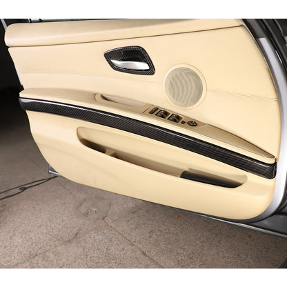 6PCS Carbon Fiber Style Interior Trim For BMW 3 Series E90 4 Door 2005-2012 3