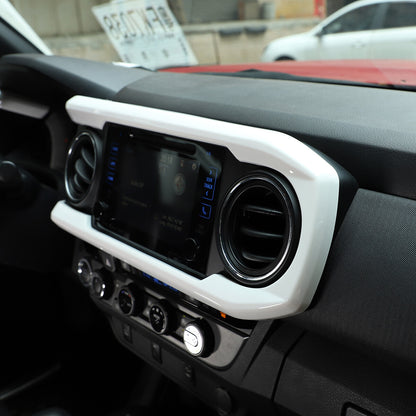 White ABS Dashboard Decoration U Shape Trim For Toyota Tacoma 2016-2023 9