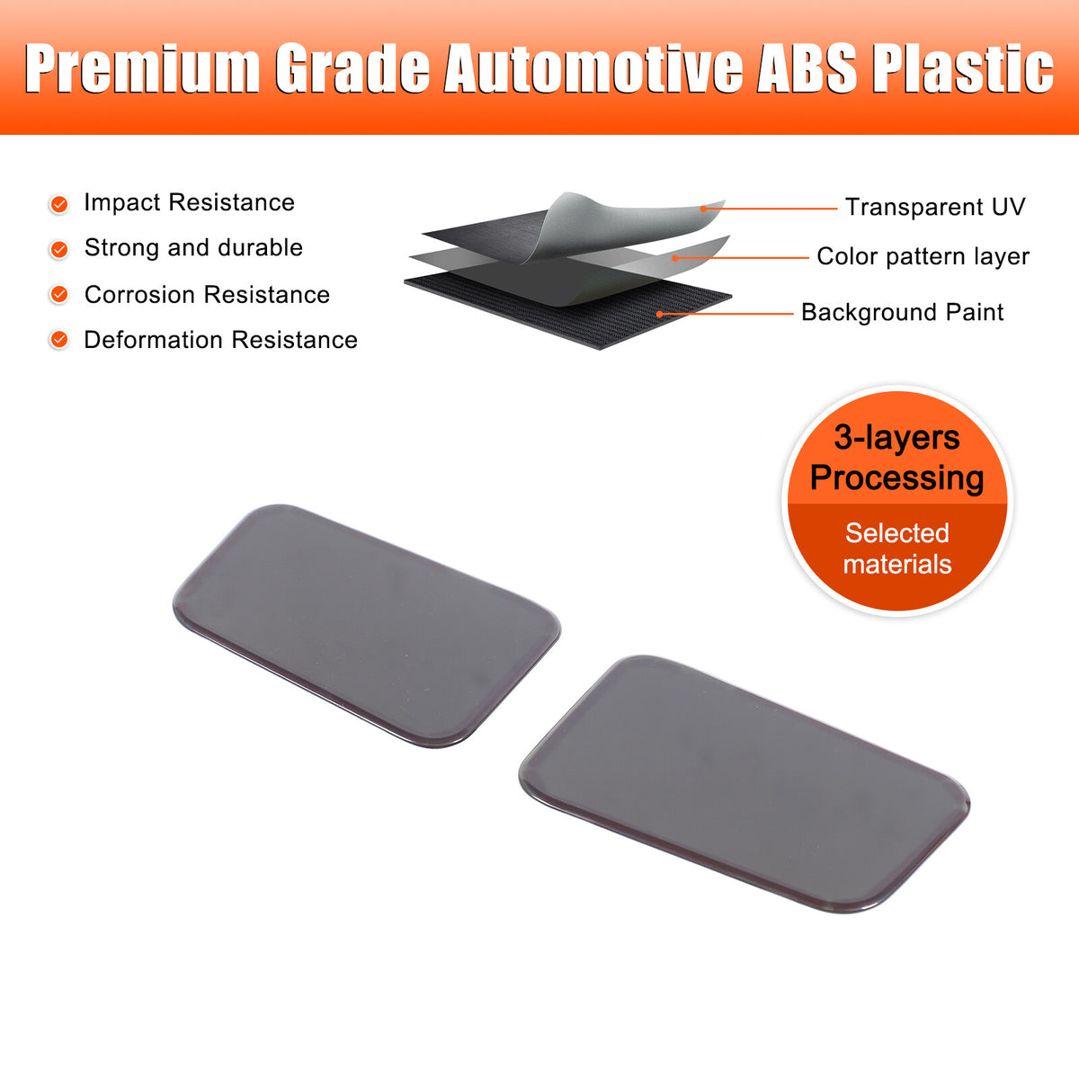 Smoked Black Rear Tail Light Lamp Decor Cover Trim For Hummer H2 2003-2009 7