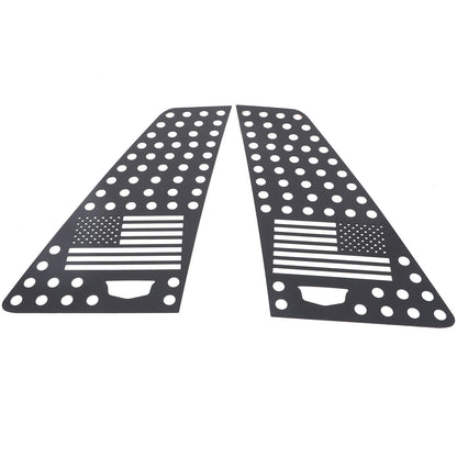 Black US Flag Alloy Window Center Pillar Trim For Cadillac Escalade 2021-2025 4