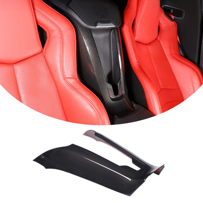 2pcs Carbon ABS Waterfall Wireless Charger Cover For Corvette C8 Convertible 8