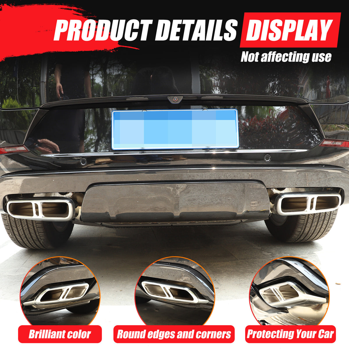ABS Rear Exhaust Muffler Tail Pipe Cover Trim For Range Rover Sport 2023-24 15