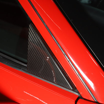 Triangle Cover Front Door Window Trim For Ferrari 458 2011-2016 5