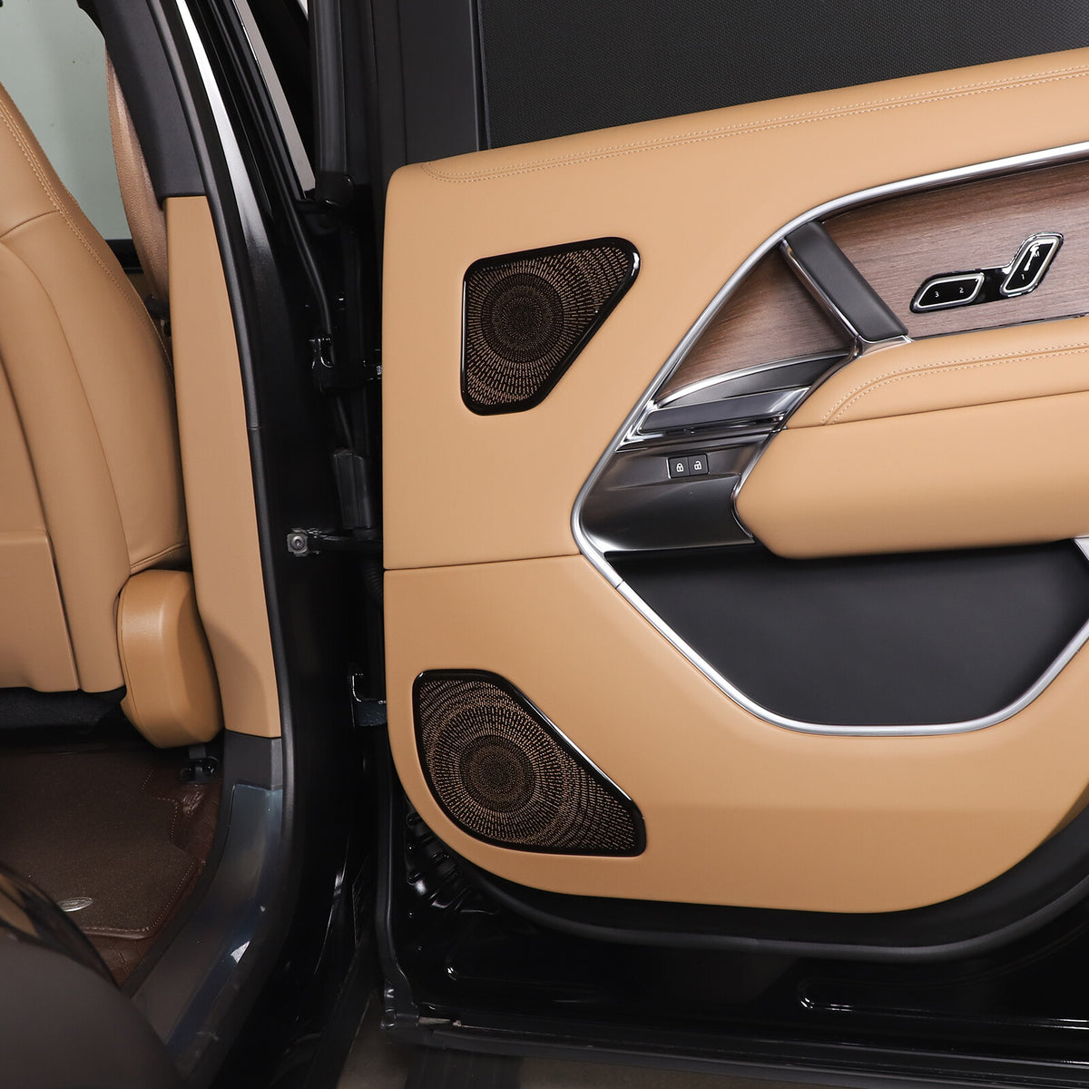 6PCS Black Stainless Door Speaker Trim Cover For LR Range Rover Vogue 2023 9