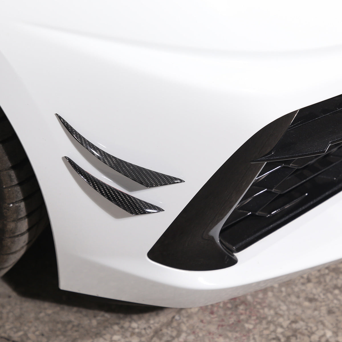 Car Bumper Fin Canard Splitter Diffuser Valence Spoiler Lip For Corvette C8 6