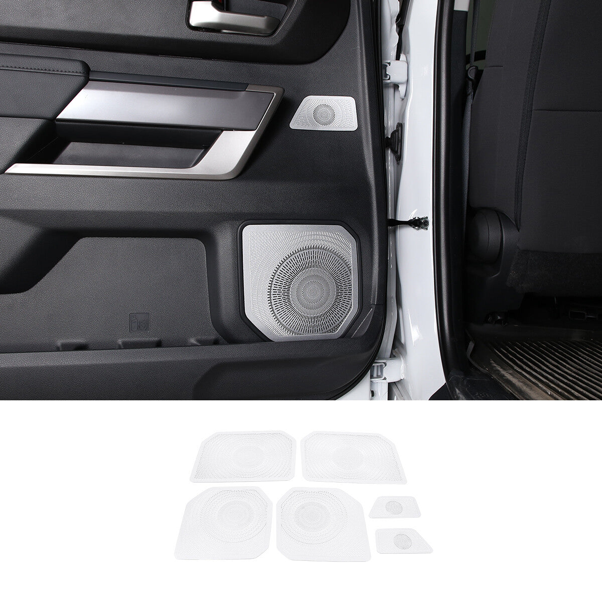 Steel Car Door Speaker Net Cover Tweeter Trim Mesh For Toyota Tun-dra 2022 1