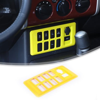 Yellow ABS Interior Center Console Trim Cover for Toyota FJ Cruiser 2007-2021 12