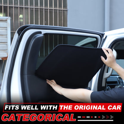 Front Rear Window Sun Shade Cover Mesh Shield For Mitsubishi L200 Triton 2015-23 5