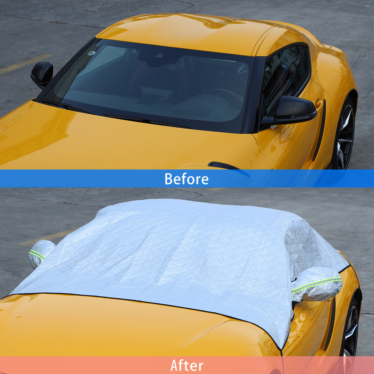 Car Windshield Snow Cover Front Winter Guard Protector For Toyota Supra 19-24 US 4