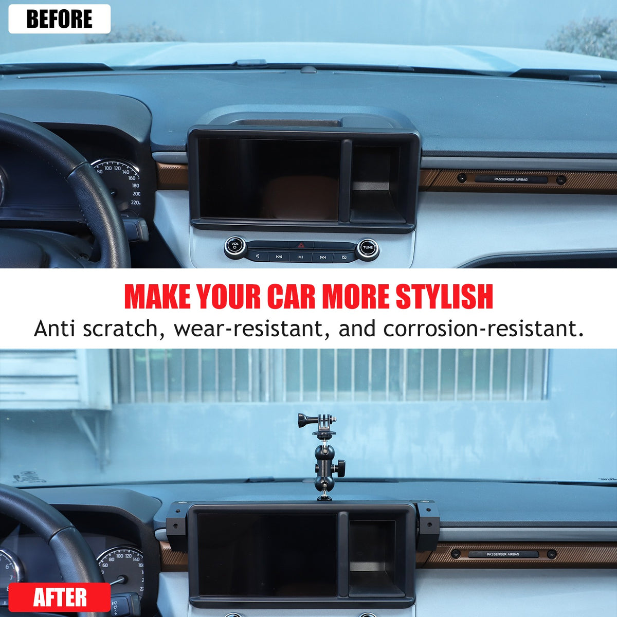 Navigation Screen Rear Expansion Platform W Camera Mount For Ford Maverick 2022+ 19
