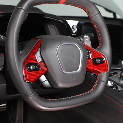 Red Real Carbon Fiber Full Interior Set Decor Trim Kit for Corvette C8 20-25 - Styles 56-60 32