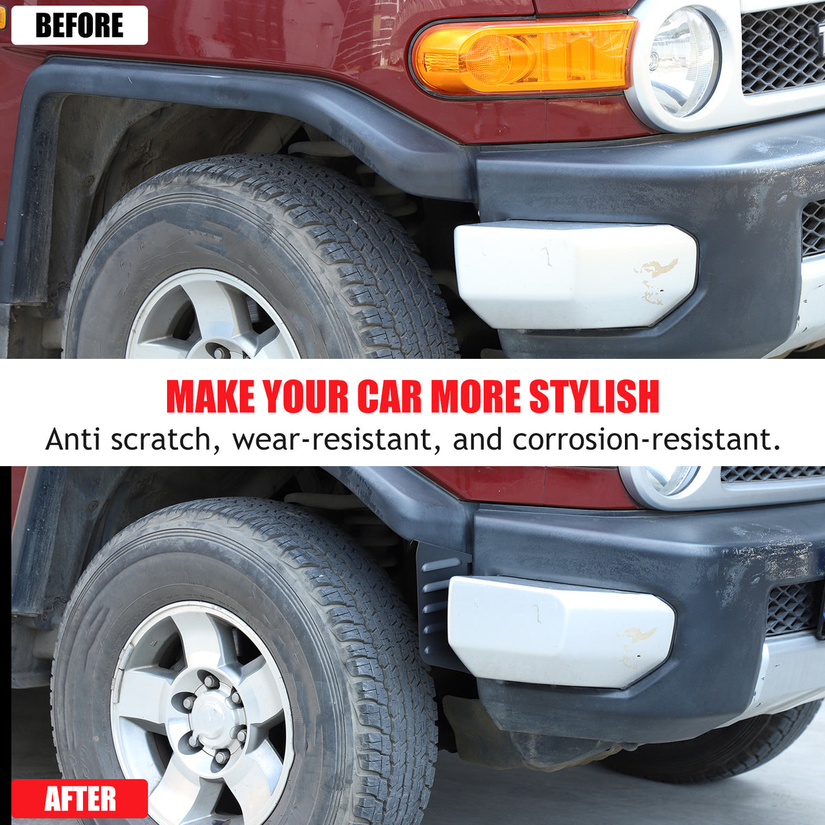 Black Alloy Mud Flaps Splash Guards Mudguard For Toyota FJ Cruiser 07-21 US 19