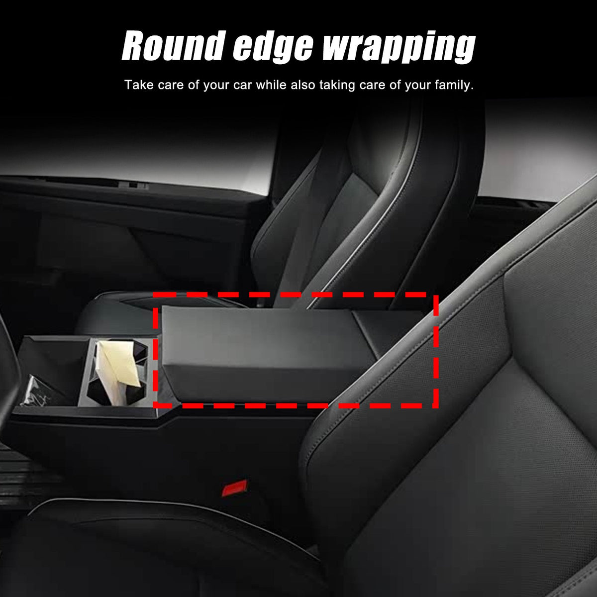 Real Dry Carbon Fiber Center Console Interior Trim For Tesla Cybertruck 2024+ 54