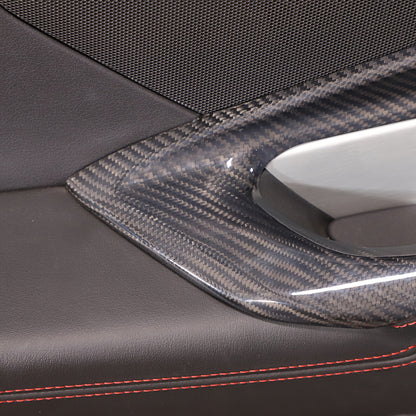 Carbon Upper Door Panel Cover Interior For Corvette C8 Stingray Z06 Z51 2020-26 5