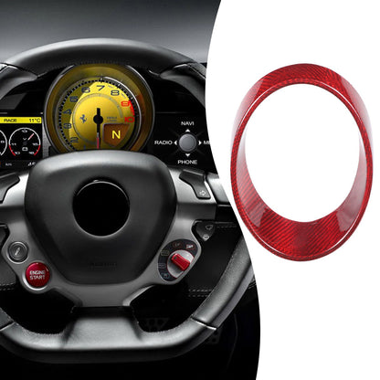 Red Real Carbon Fiber Instrument Tachometer Cover For Ferrari 458/488 2011-2016 13